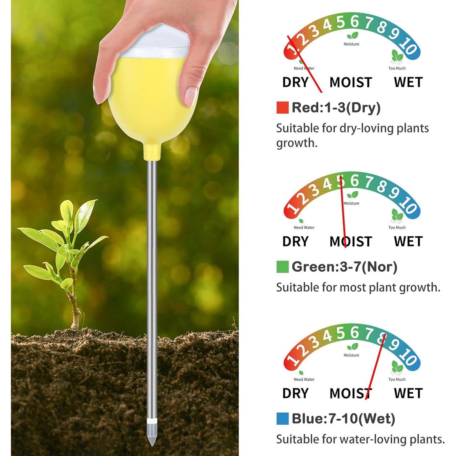 Medidor de Humedad del Suelo Naiades P408 Amarillo 26.4cm