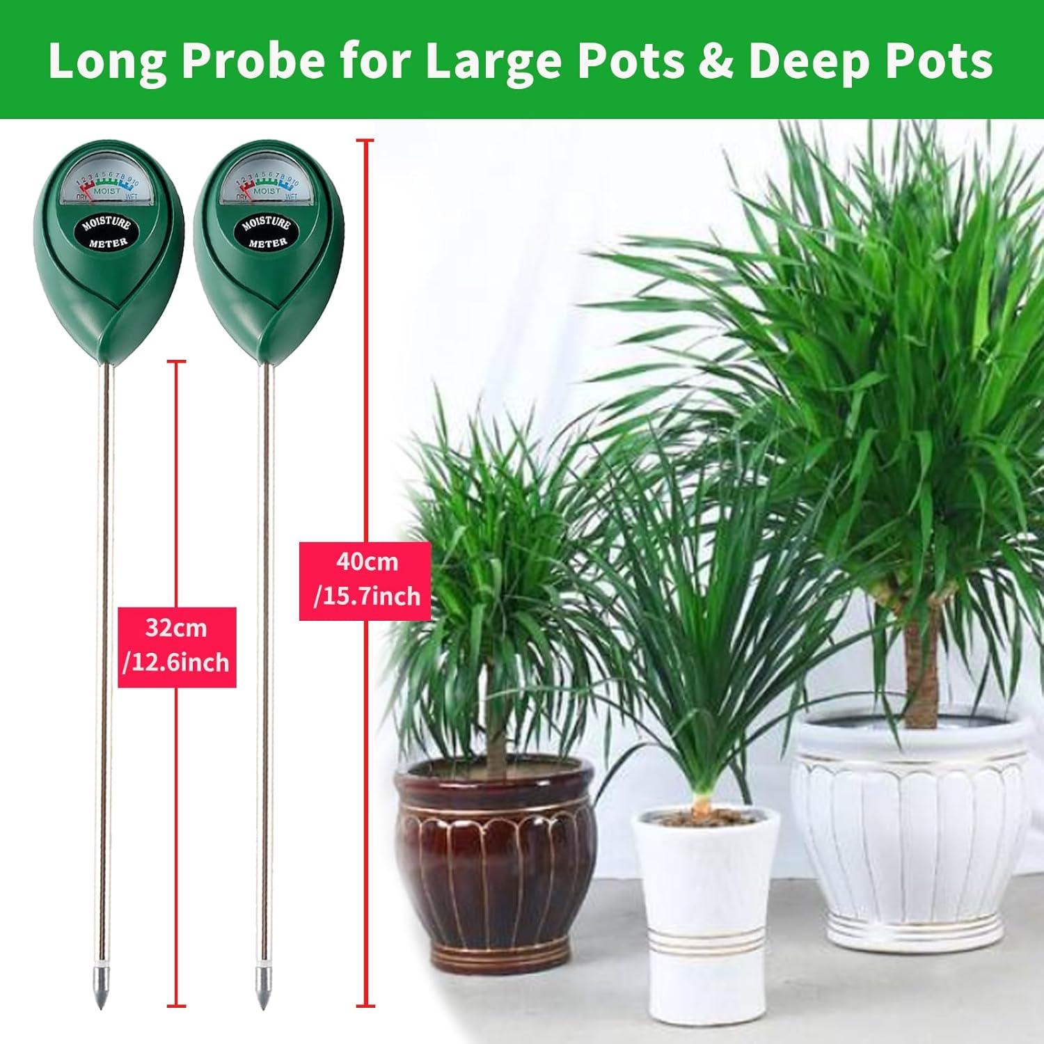 Medidor de Humedad del Suelo Hathdia - Paquete de 2, 32 cm