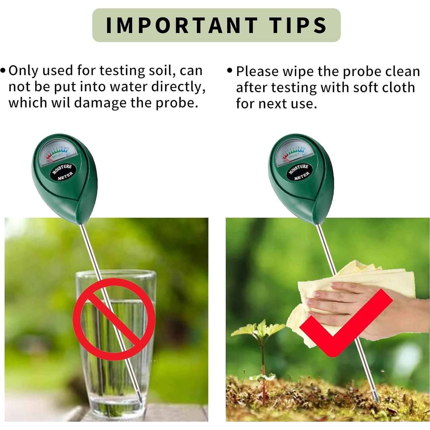 Medidor de Humedad del Suelo Hathdia - Paquete de 2, 32 cm