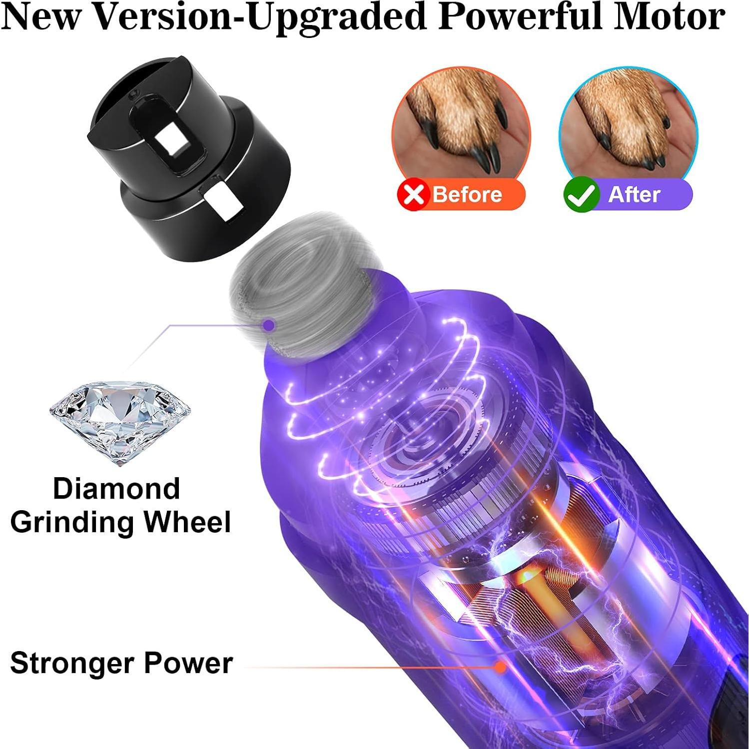 Molinillo de Uñas Eléctrico Bousnic con 2 Luces LED - Silencioso y Potente