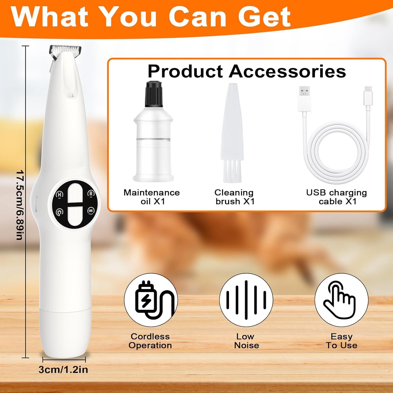 Recortador de patas y uñas para perros AYWOHA 2 en 1 con LED