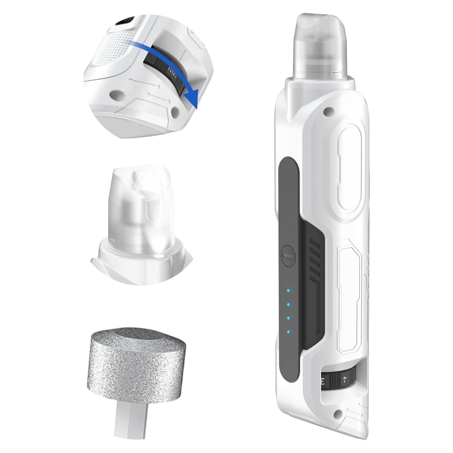 Molinillo de Uñas PAPIFEED Blanco - Cortador Ajustable 6 Velocidades