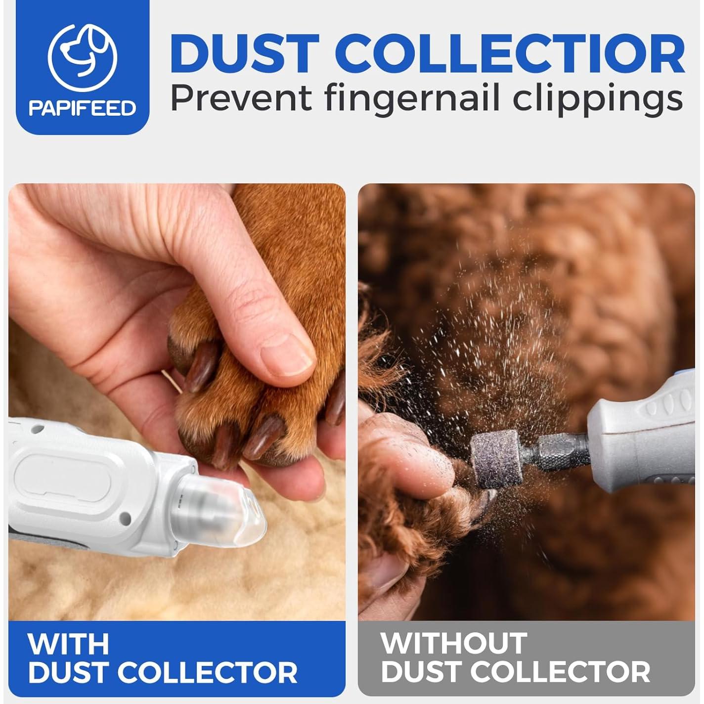 Molinillo de Uñas PAPIFEED Blanco - Cortador Ajustable 6 Velocidades