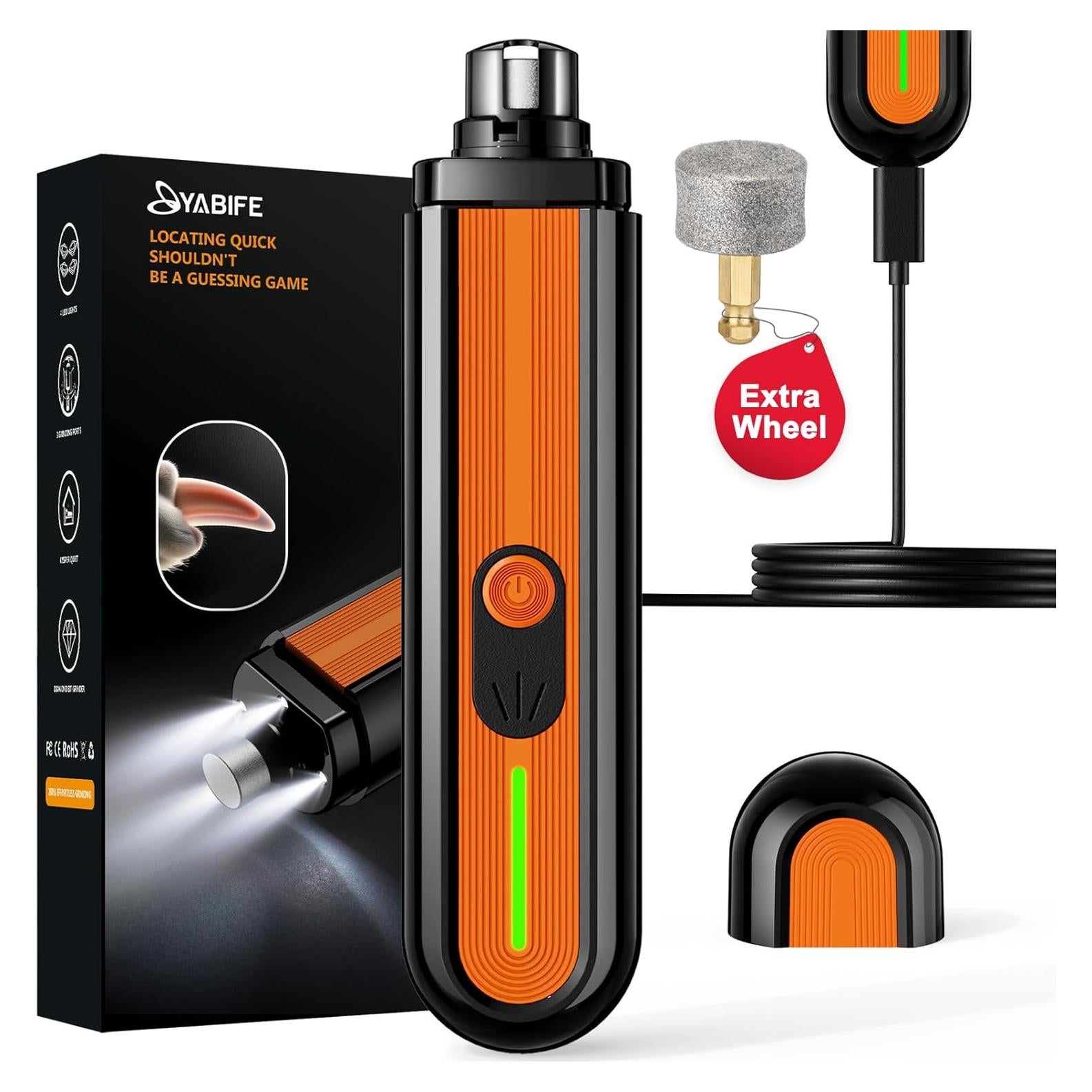 Cortauñas para Perros YABIFE con 4 Luces y 3 Velocidades