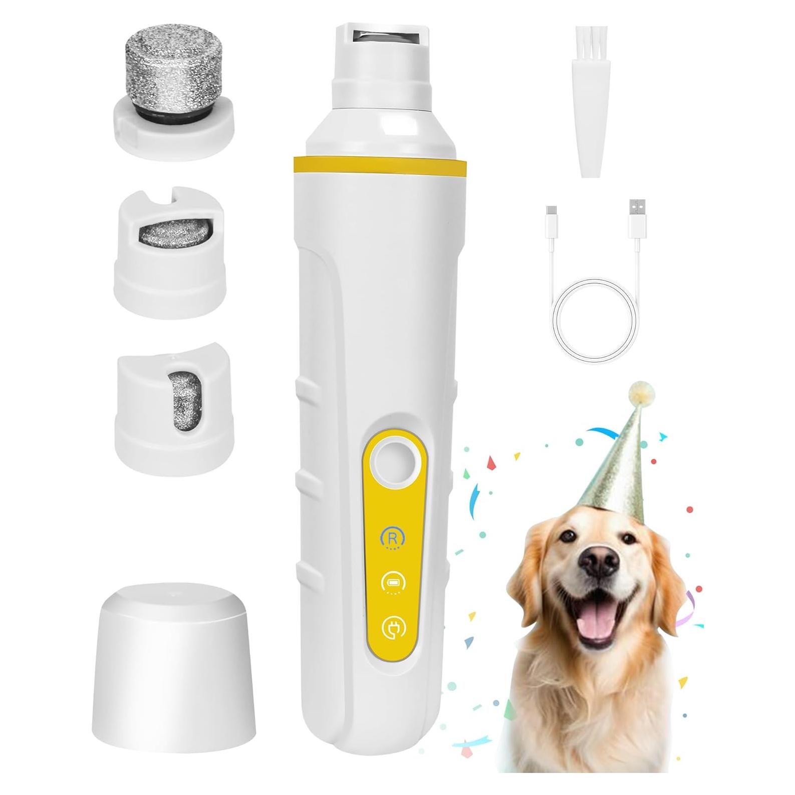 Mina de Uñas para Perros FURBONA - LED, Silenciosa, Recargable