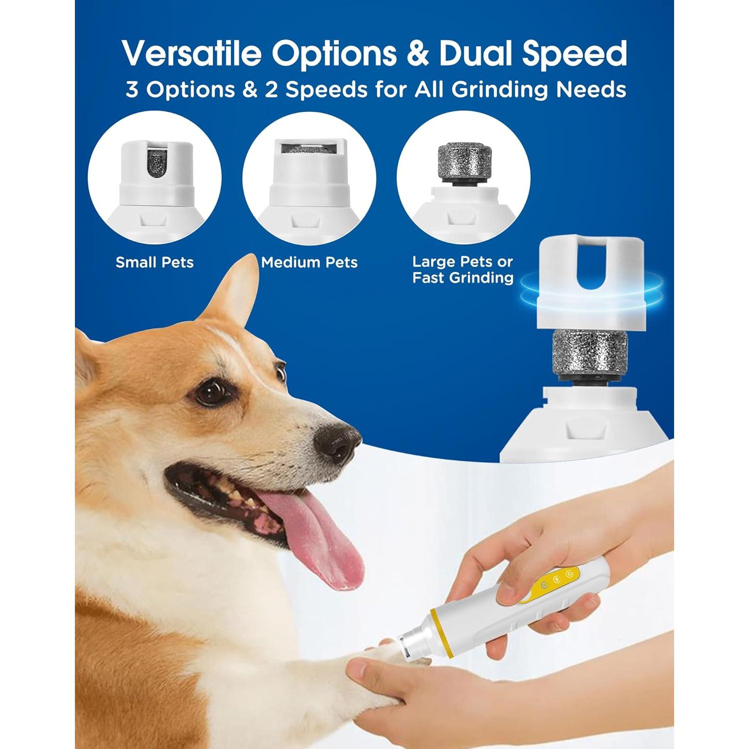 Mina de Uñas para Perros FURBONA - LED, Silenciosa, Recargable