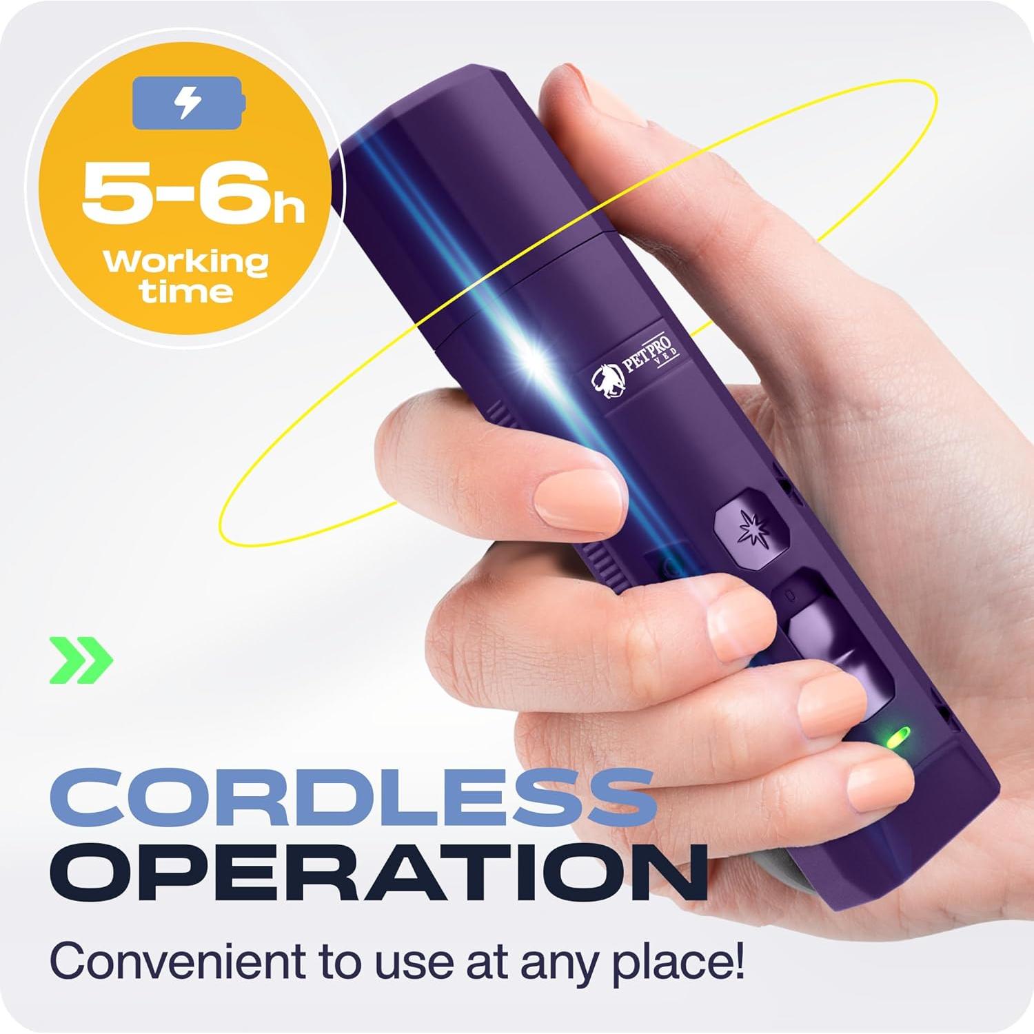 Lijadora de Uñas Eléctrica PetProved para Perros y Gatos - Púrpura