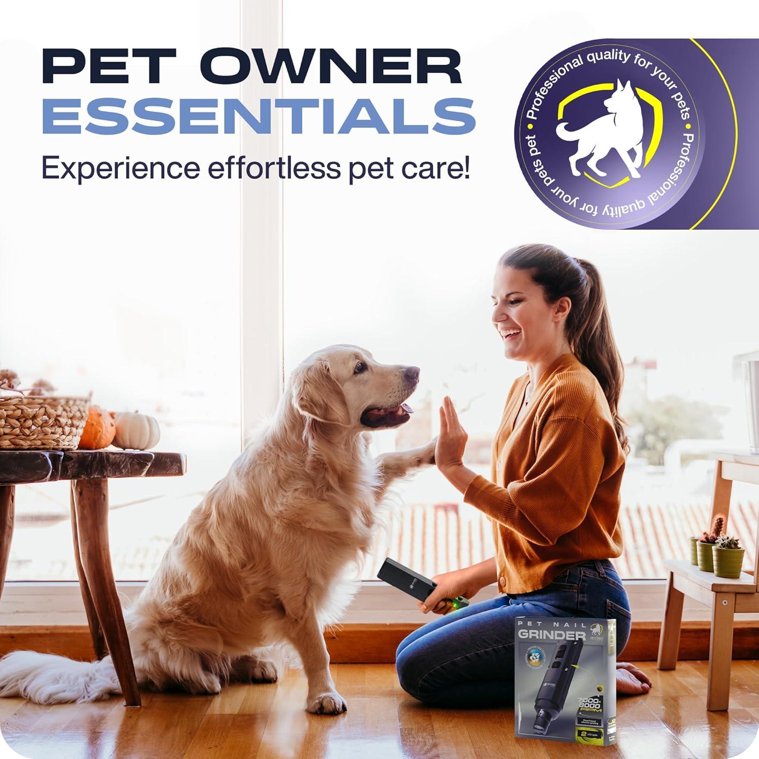 Lijadora de Uñas Eléctrica PetProved para Perros y Gatos - Púrpura