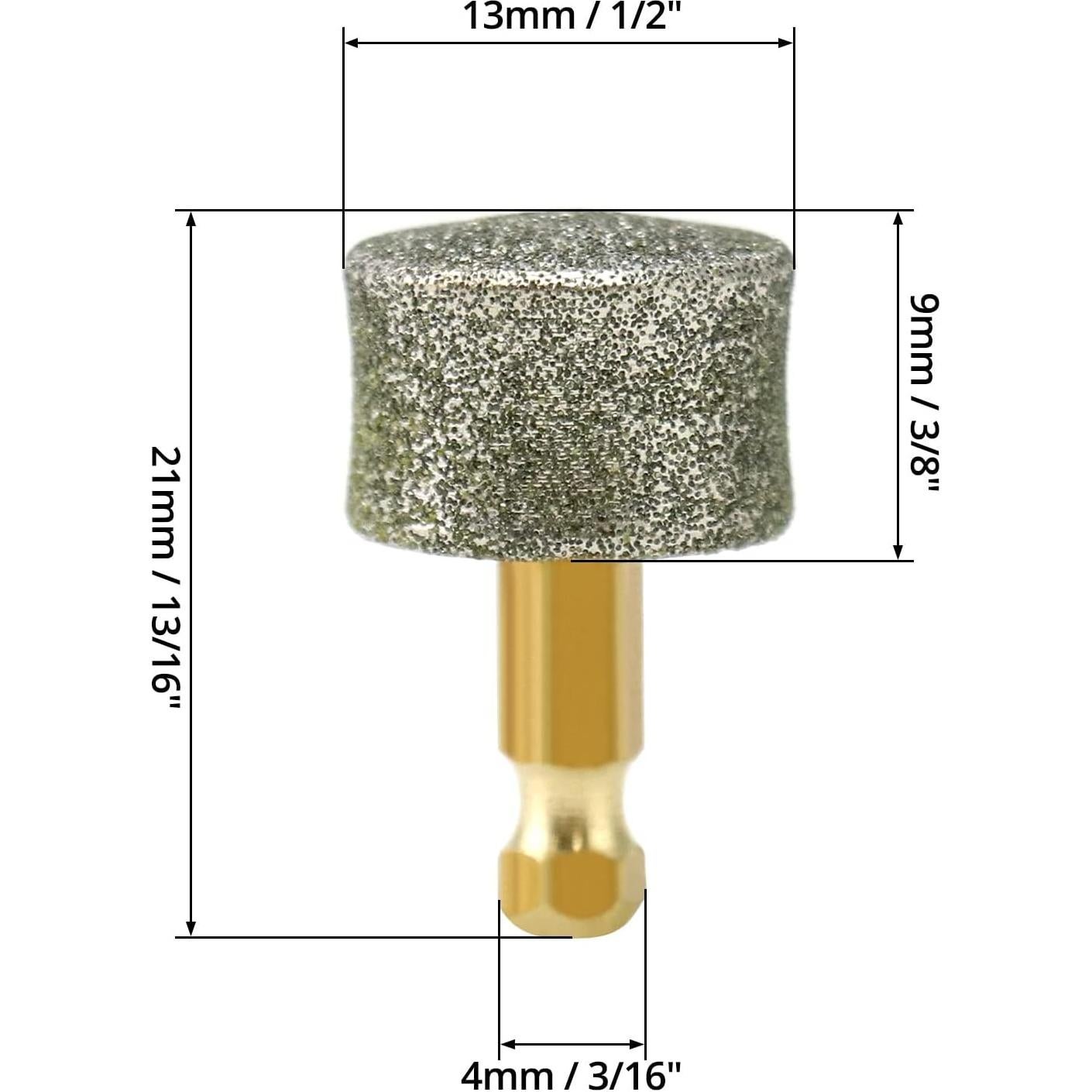 Cabezal de Repuesto para Amoladora de Uñas QWORK - 10 Piezas Diamante