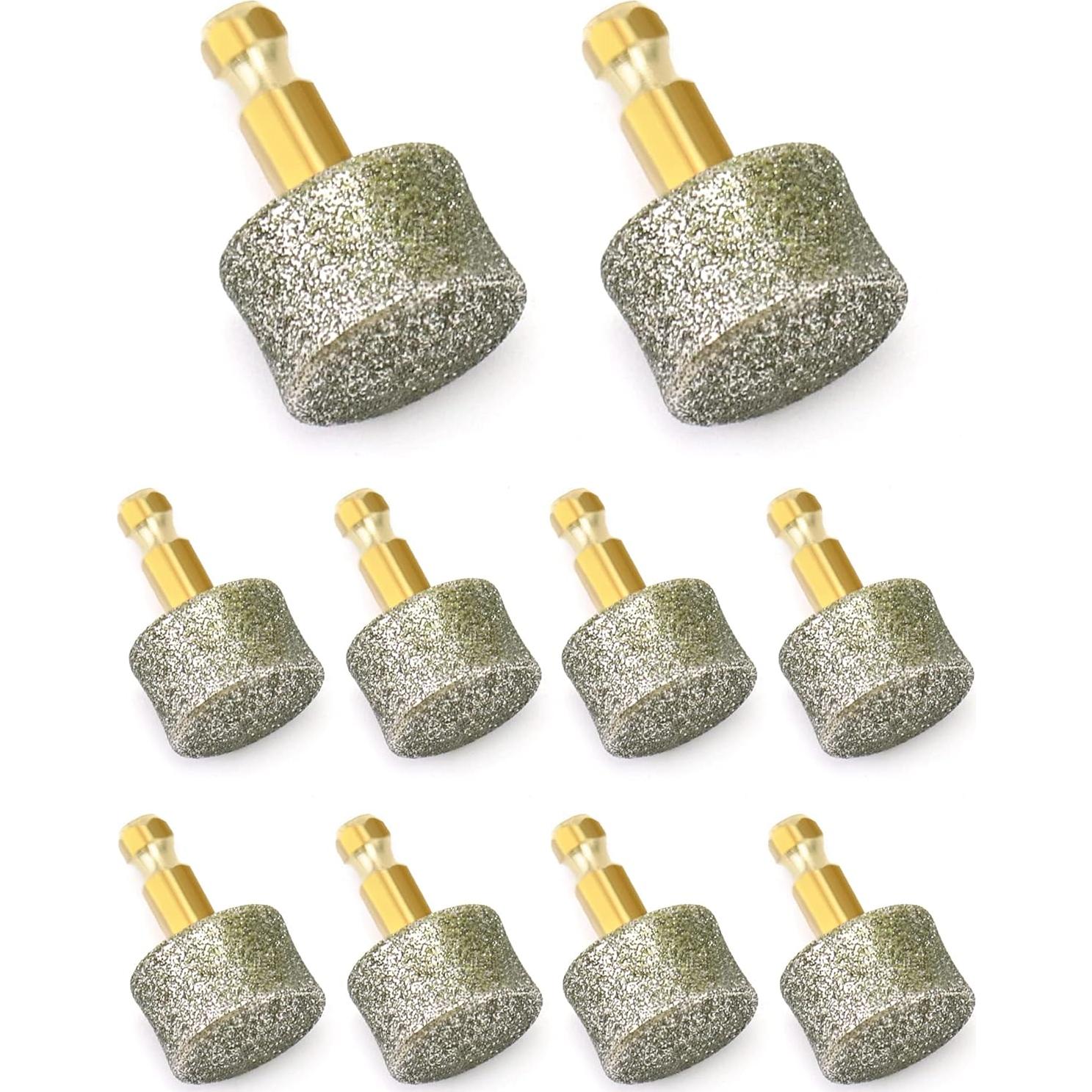 Cabezal de Repuesto para Amoladora de Uñas QWORK - 10 Piezas Diamante