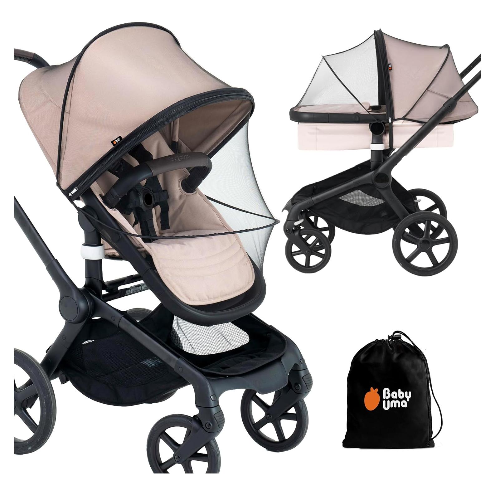 Funda para Mosquitos de Cochecito Baby Uma - Universal, Negra