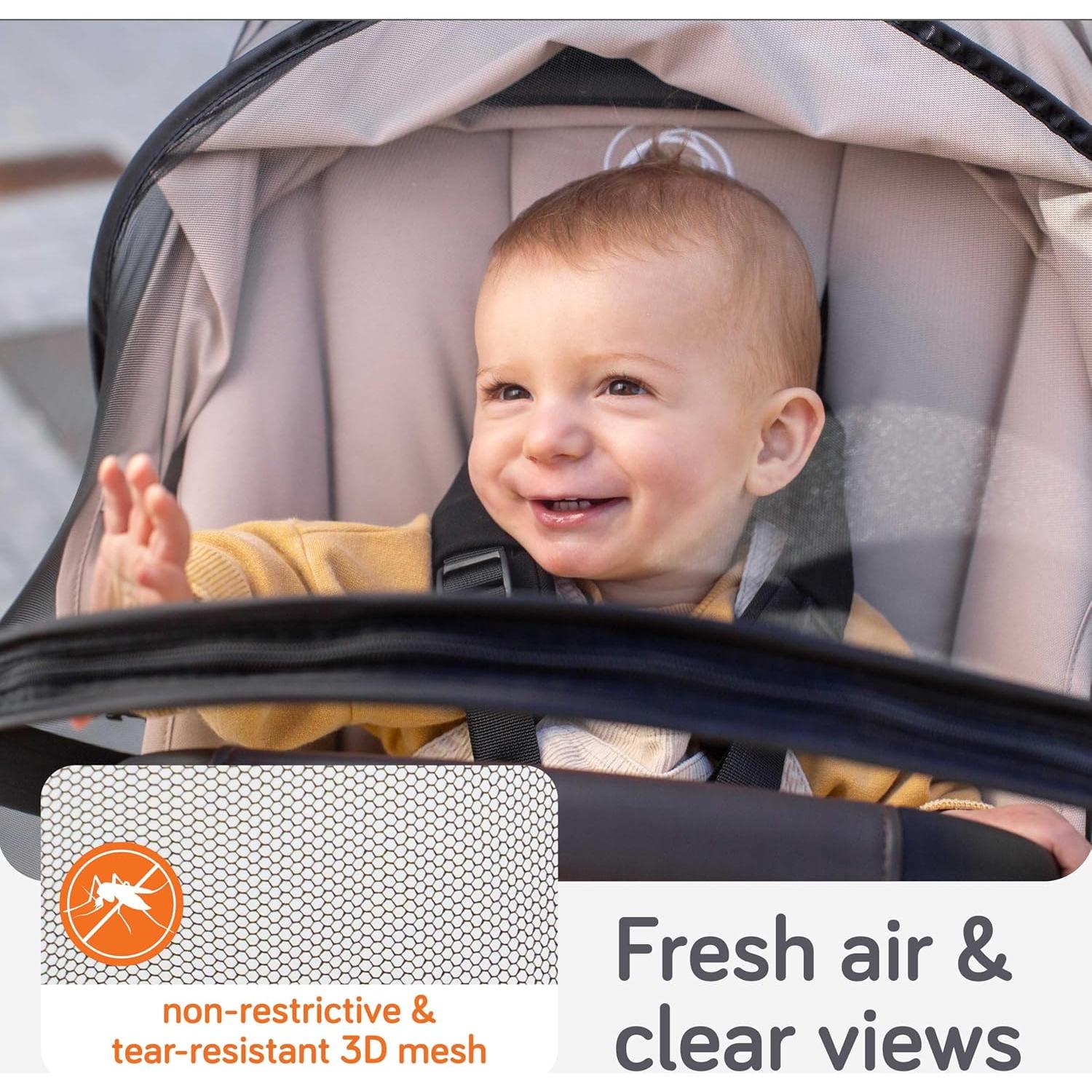 Funda para Mosquitos de Cochecito Baby Uma - Universal, Negra