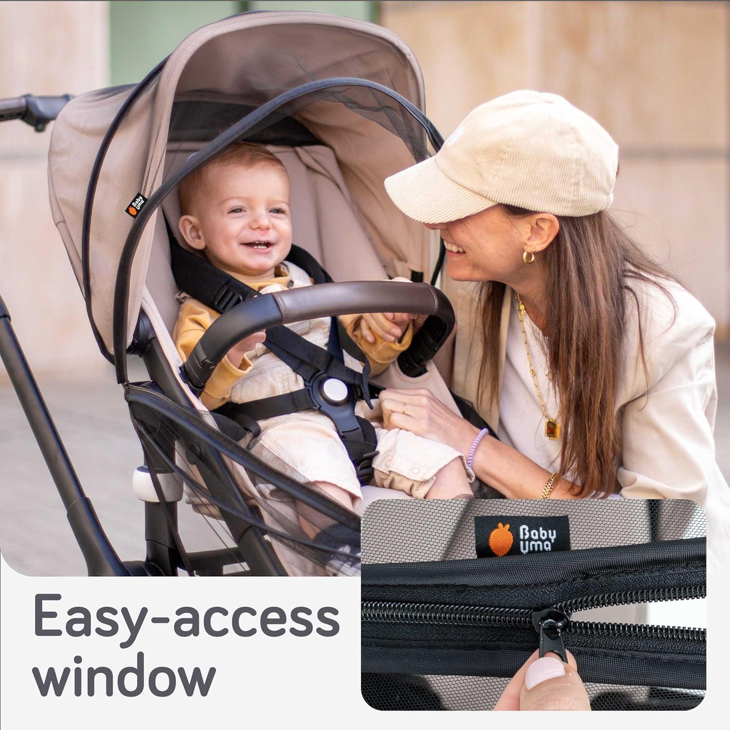 Funda para Mosquitos de Cochecito Baby Uma - Universal, Negra