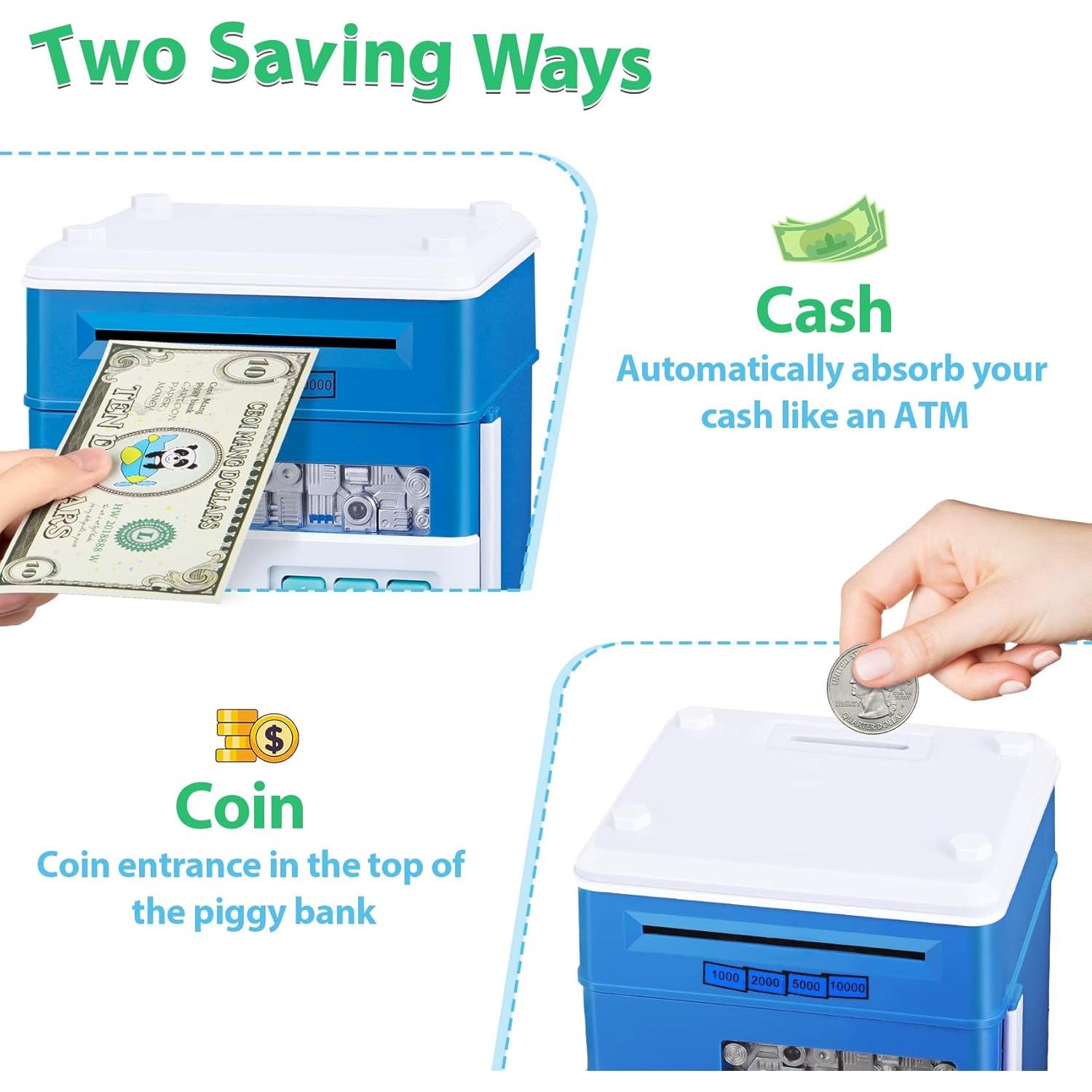 Hucha Electrónica para Niños MAGIBX Azul - Caja de Ahorro 450g