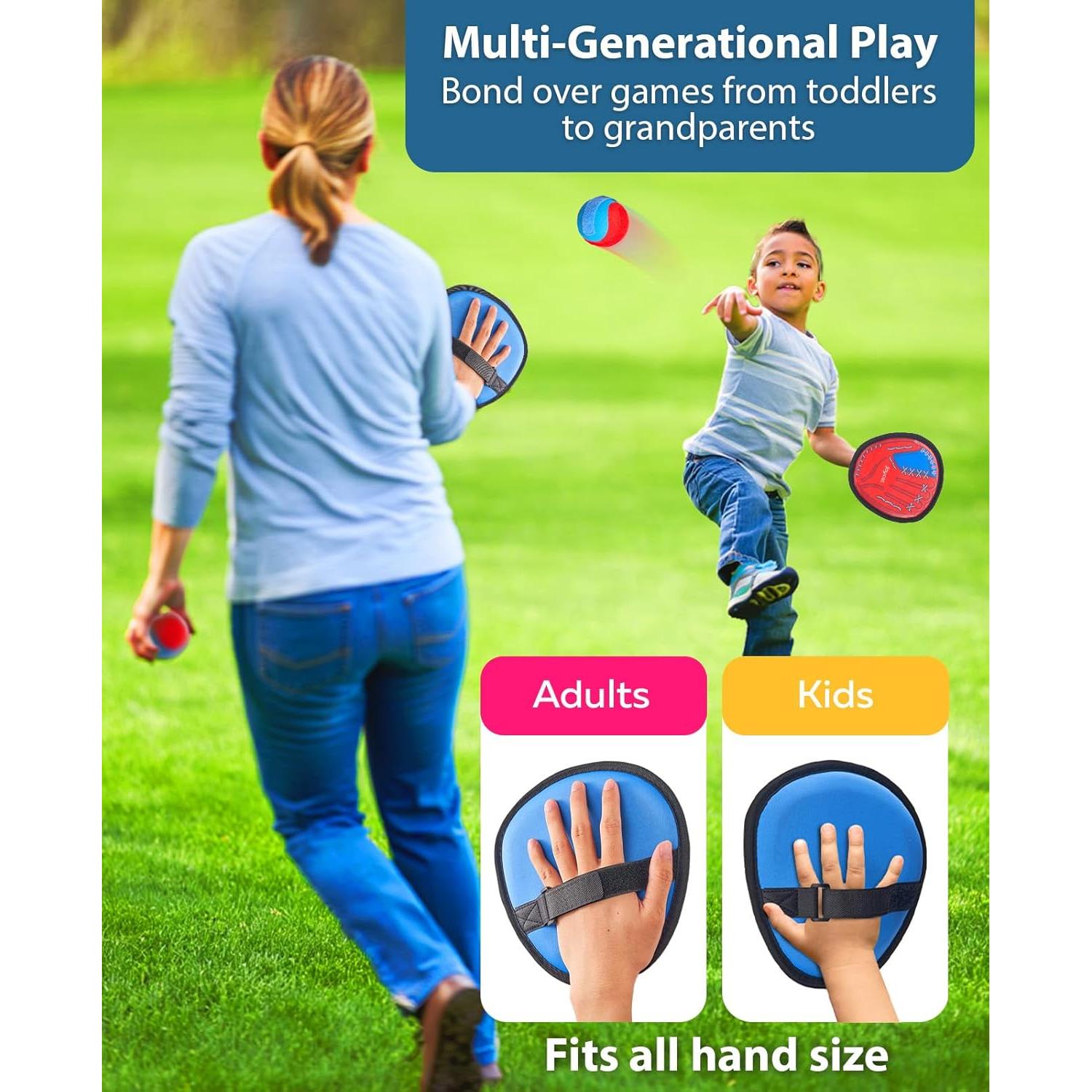 Juego de Lanzar y Atrapar JoyCat - 4 Palas y 4 Pelotas para Niños