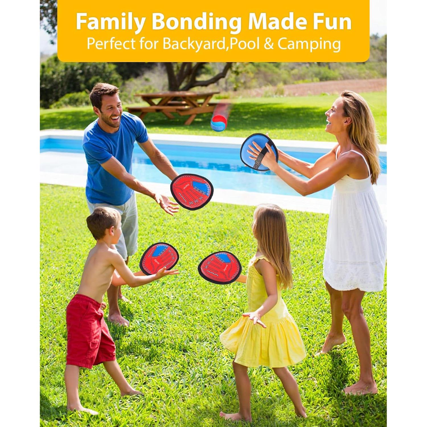 Juego de Lanzar y Atrapar JoyCat - 4 Palas y 4 Pelotas para Niños