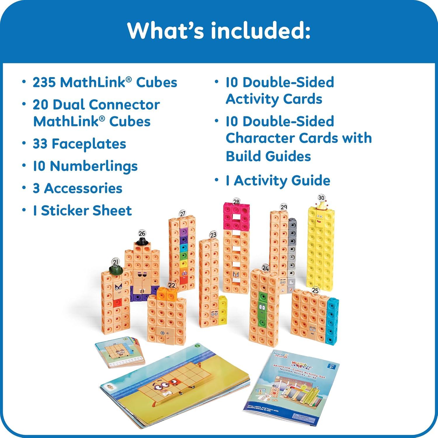 Cubos MathLink Numberblocks 21-30 hand2mind - Juguetes Educativos