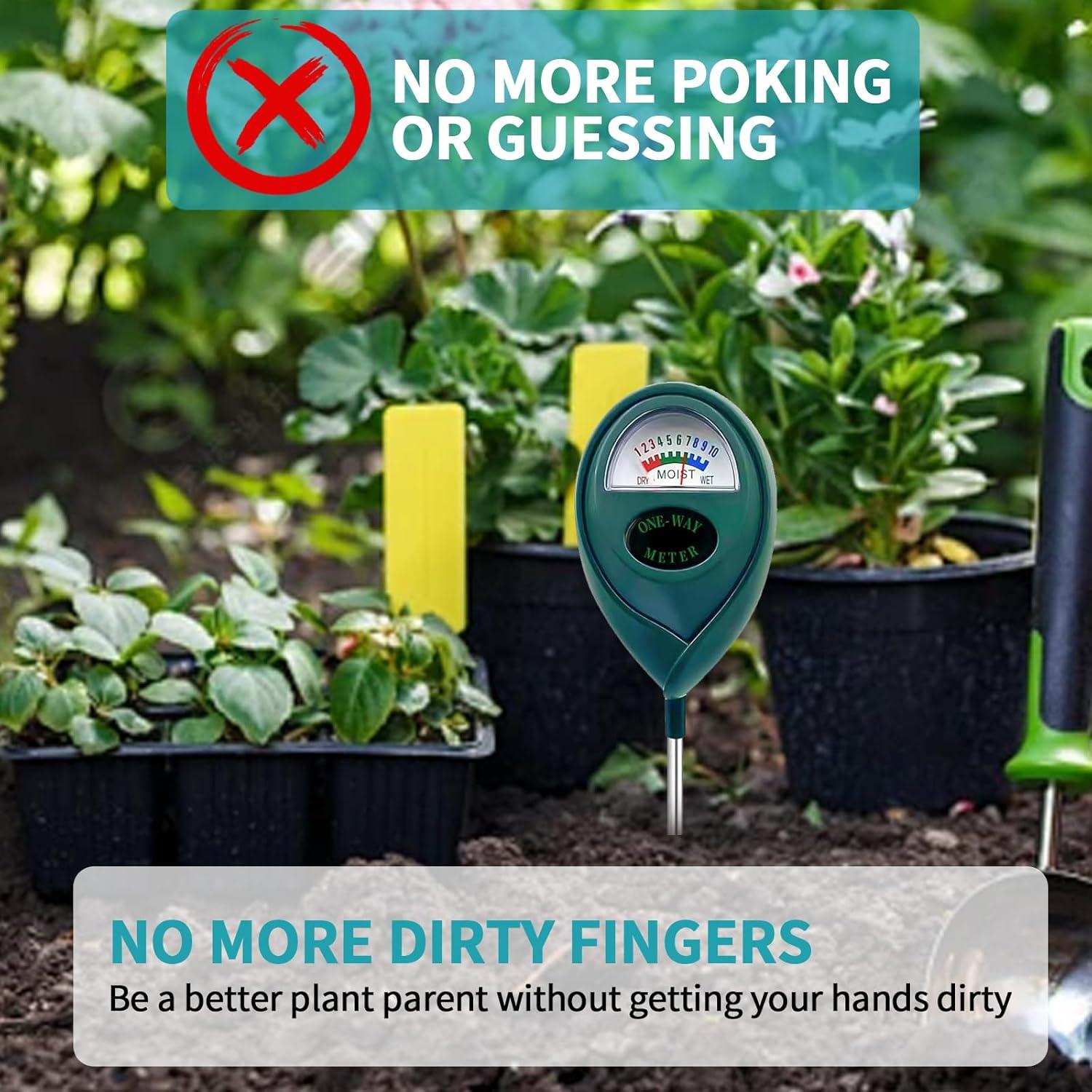 Medidor de Humedad del Suelo MEPHILIMIA 2 Pcs Sin Batería