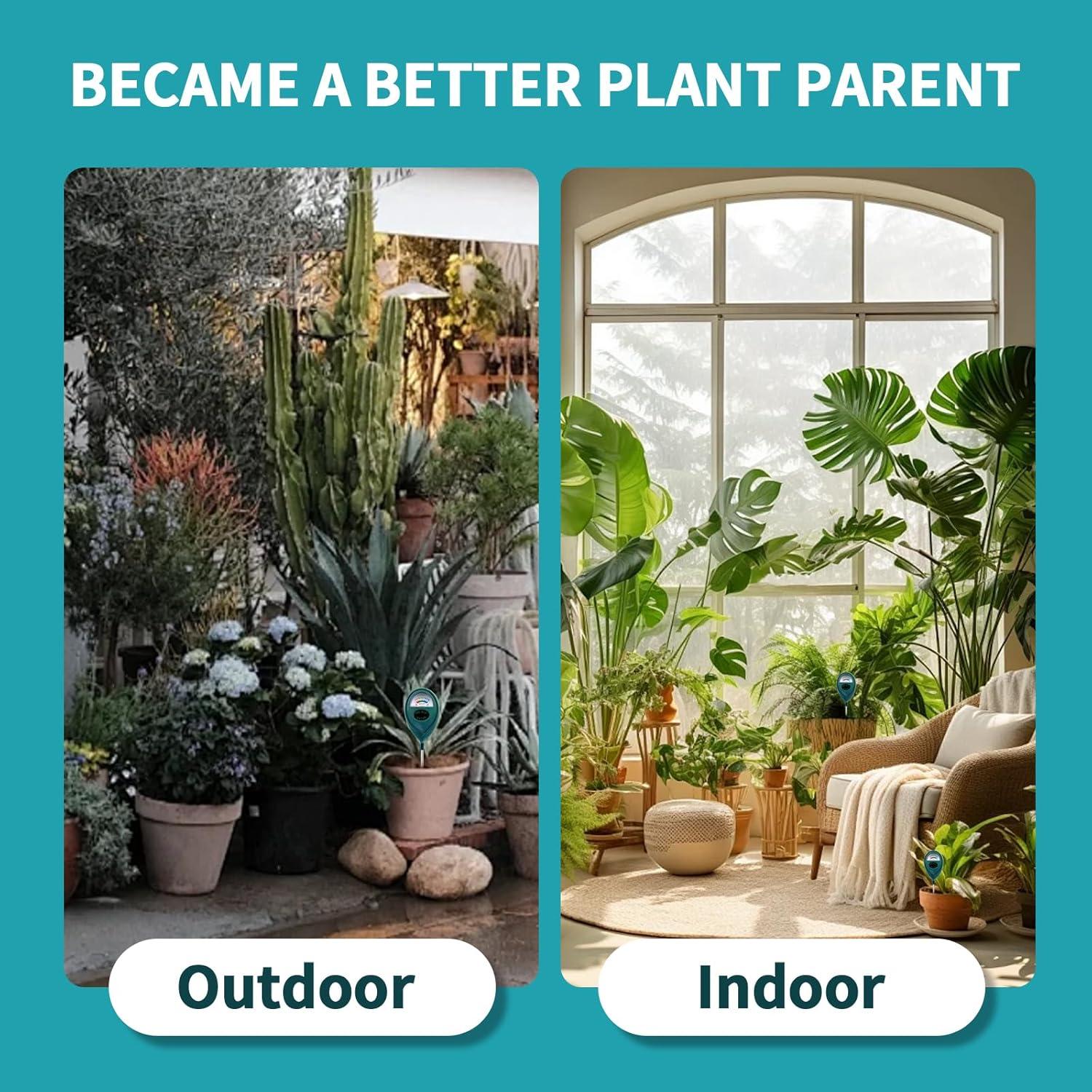 Medidor de Humedad del Suelo MEPHILIMIA 2 Pcs Sin Batería