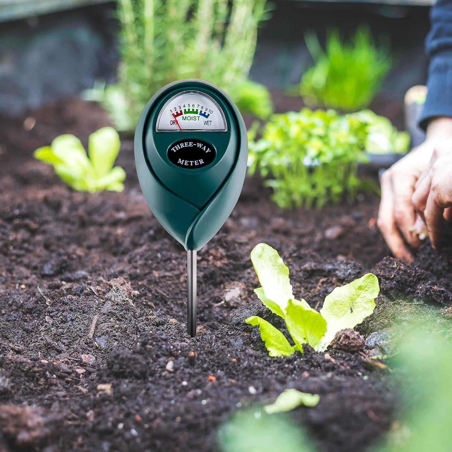 Medidor de Humedad del Suelo Tennedriv Verde 2 Paquetes