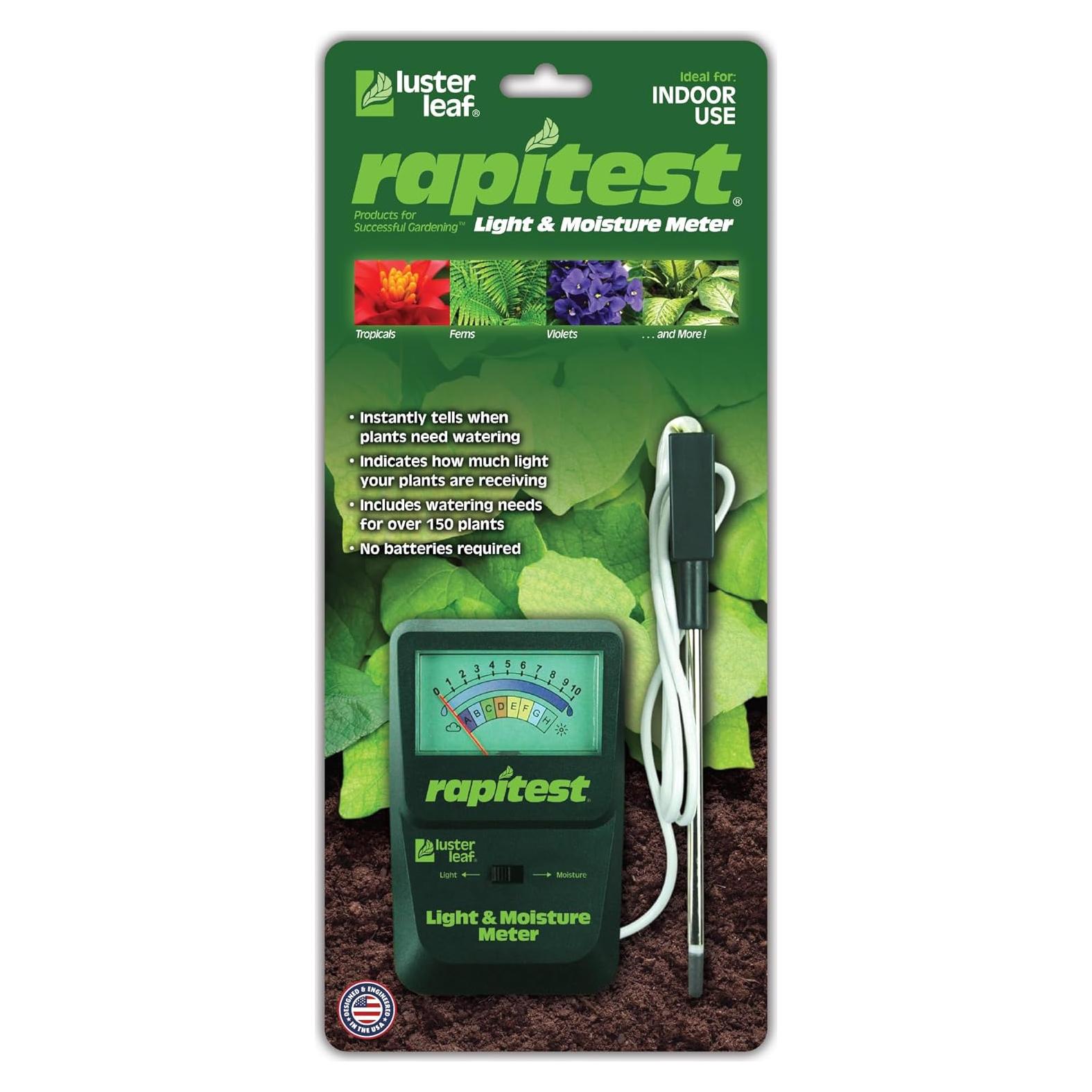 Medidor de Humedad y Luz Luster Leaf JEN-639 para Plantas