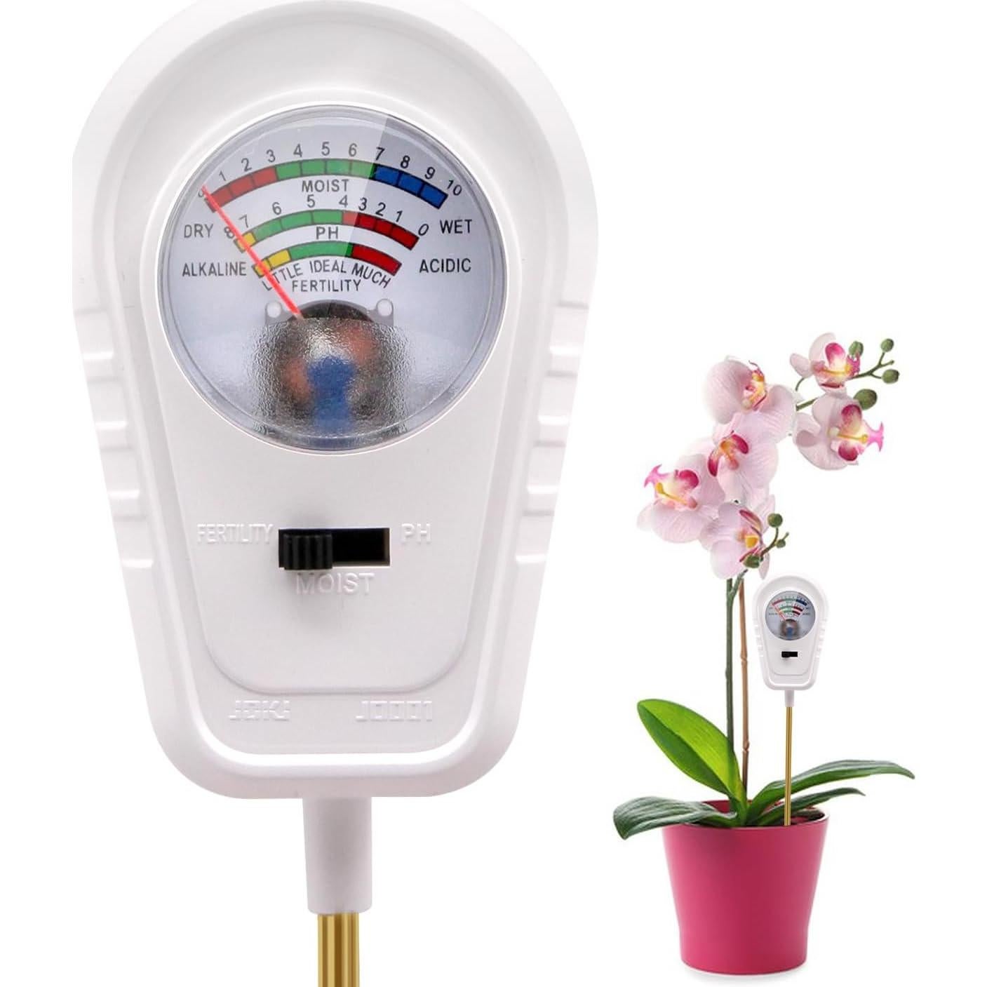 Kit de Prueba de Suelo 3-en-1 Aenncci - Medidor de Humedad, pH y Fertilidad