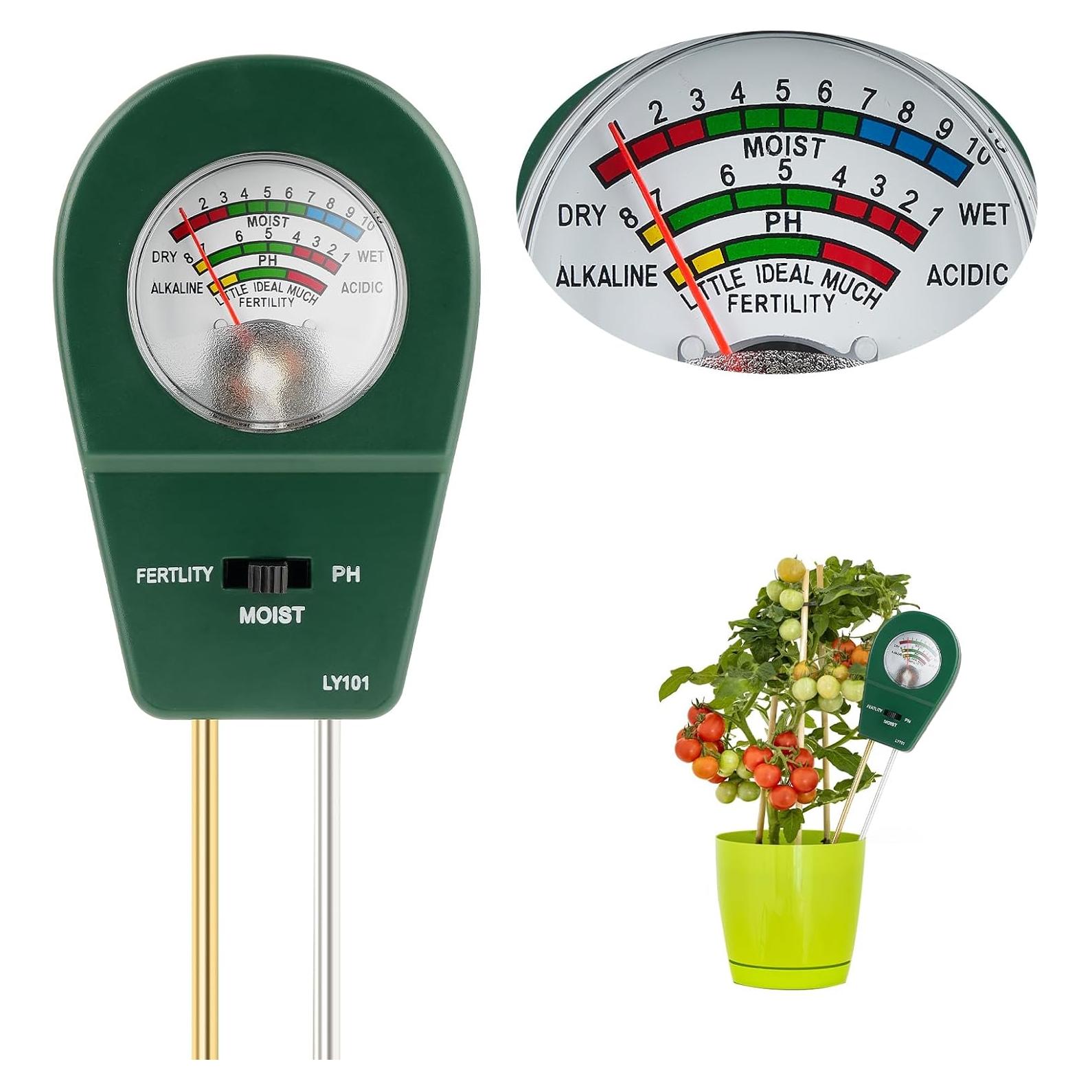 Medidor de Suelo Adoric 3-en-1 PH Humedad Fertilidad