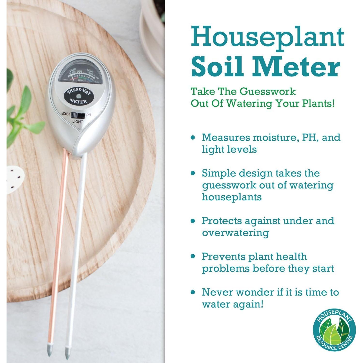 Medidor de Suelo 3-en-1 Centro de Recursos para Plantas