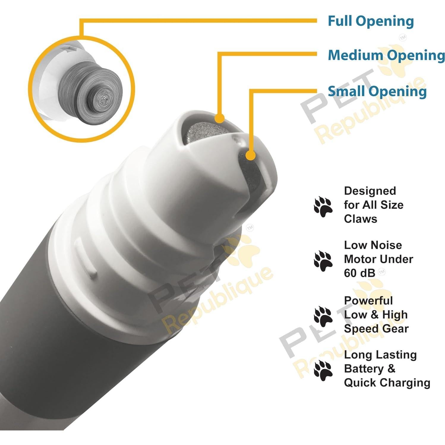 Lima de Uñas Eléctrica Pet Republique - 2 Velocidades, Silenciosa
