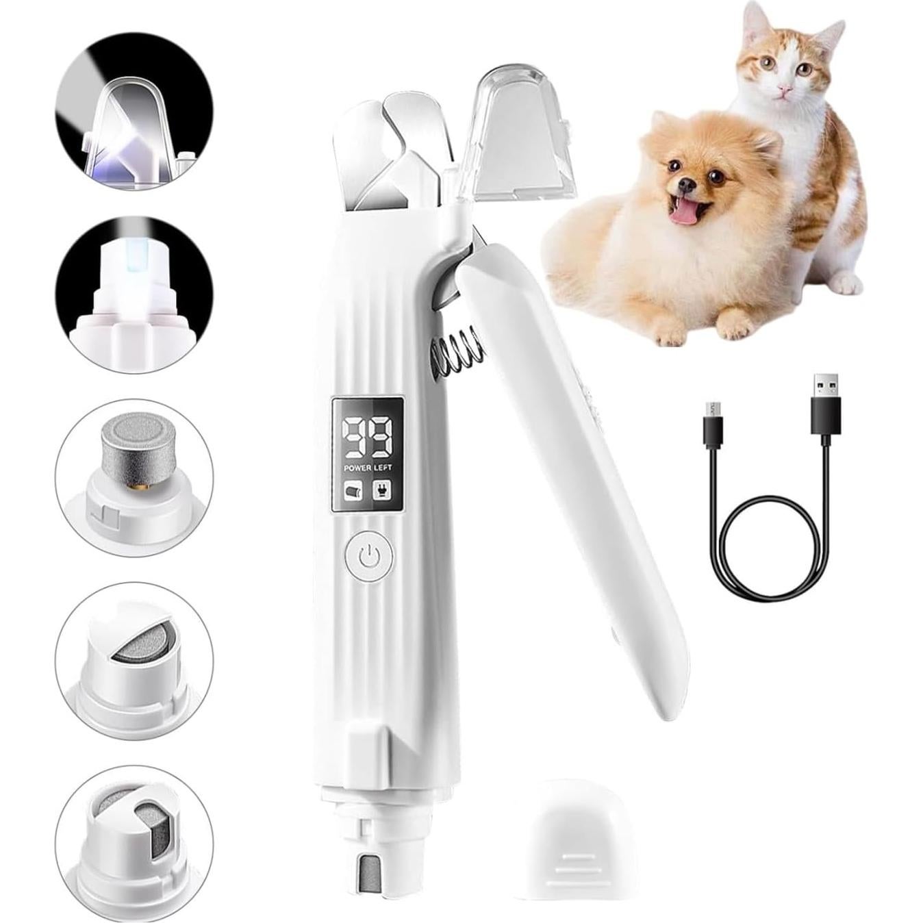 Cortador y Amoladora de Uñas para Perros y Gatos GuLuGuns 2 en 1