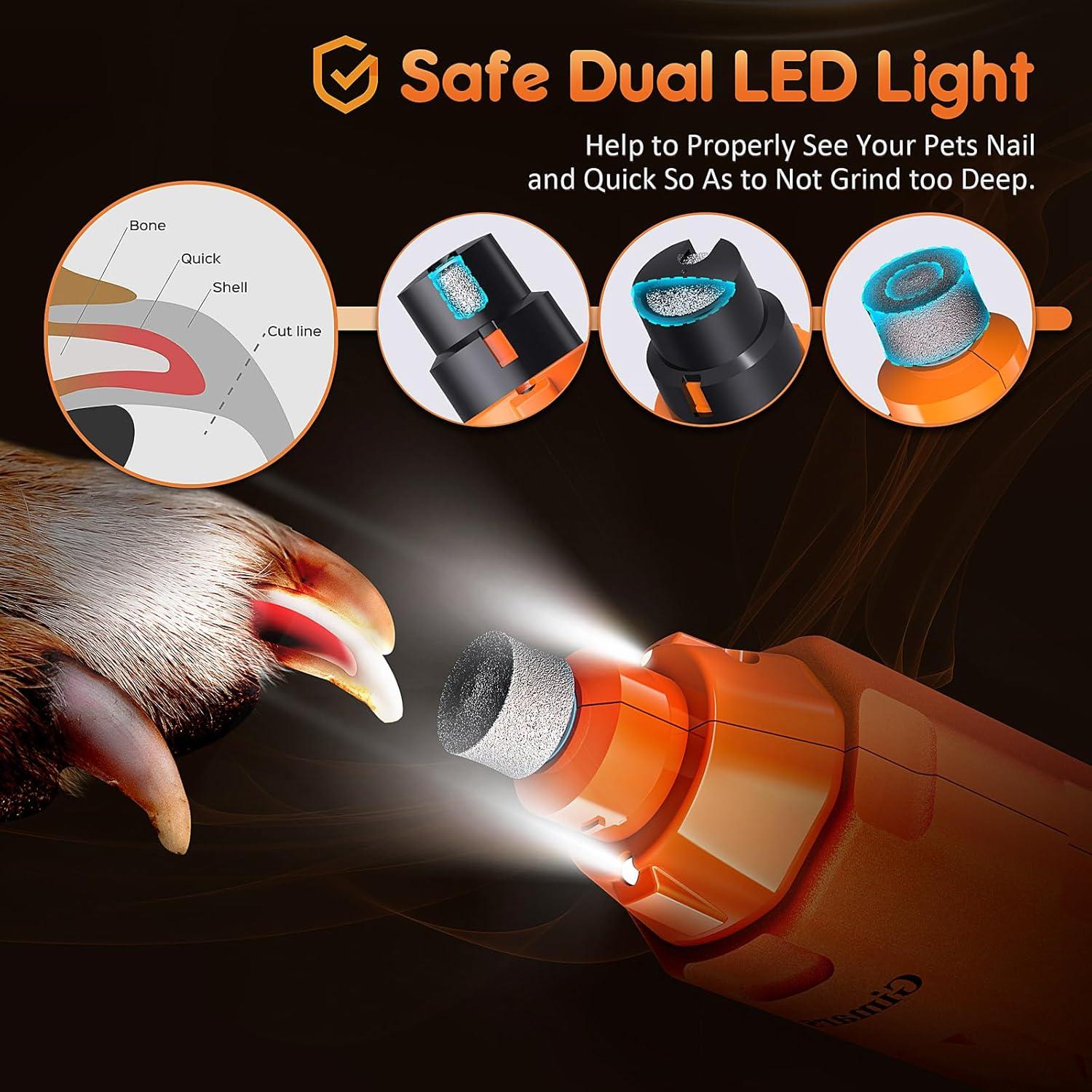 Molinillo de Uñas Eléctrico Gimars N60 6 Velocidades 45 dB