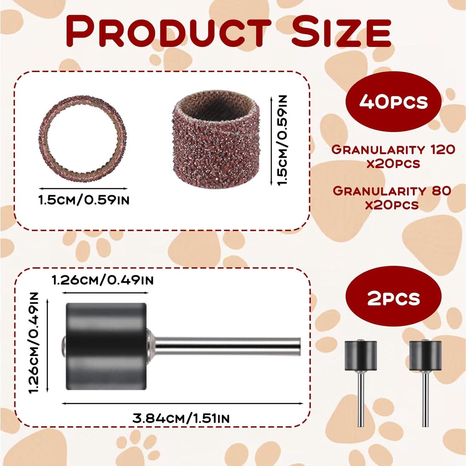 Kit de 42 Piezas para Amoladora de Uñas Dimeho - Grano 80/120