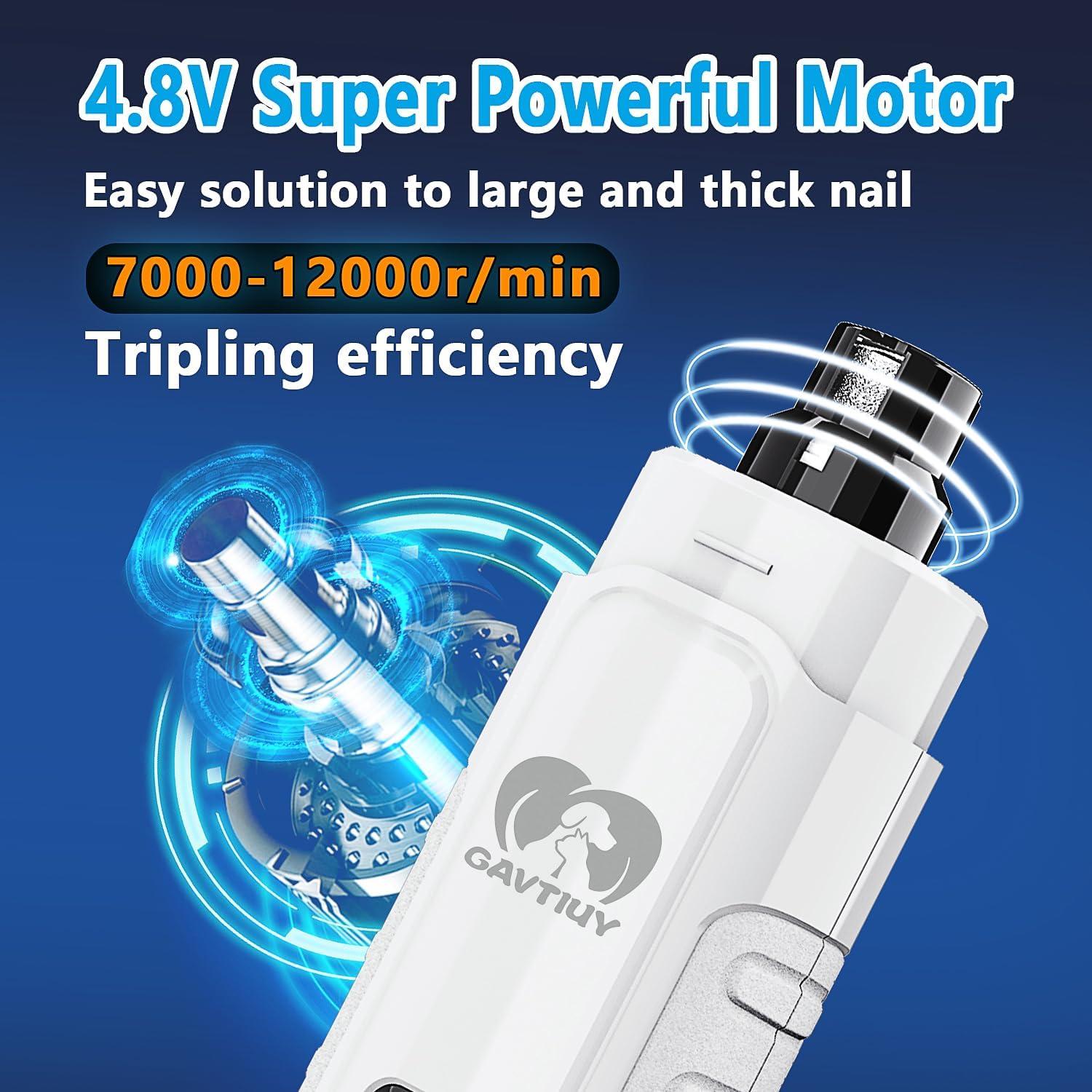 Muelas de Uñas Eléctricas Gavtiuy 12000RPM Silenciosas - Blanco