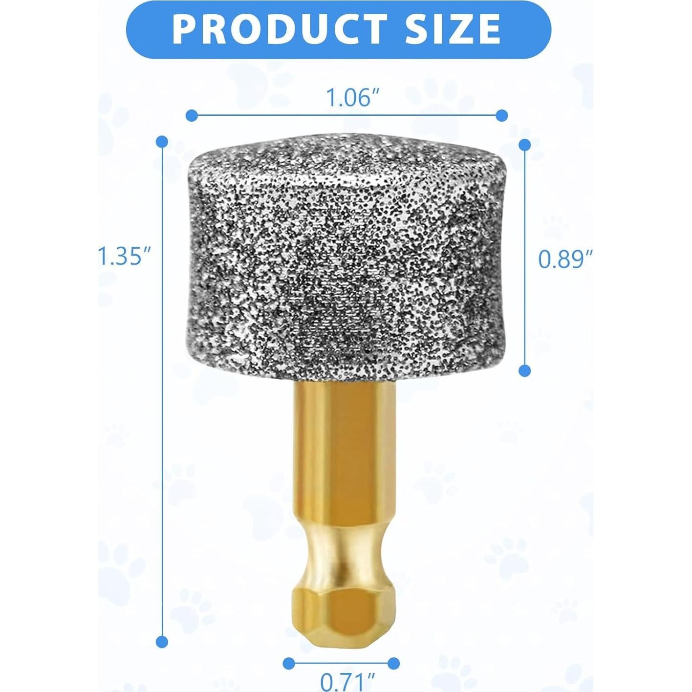 Cabezas de Molido de Diamante para Uñas de Perro - 6 Piezas