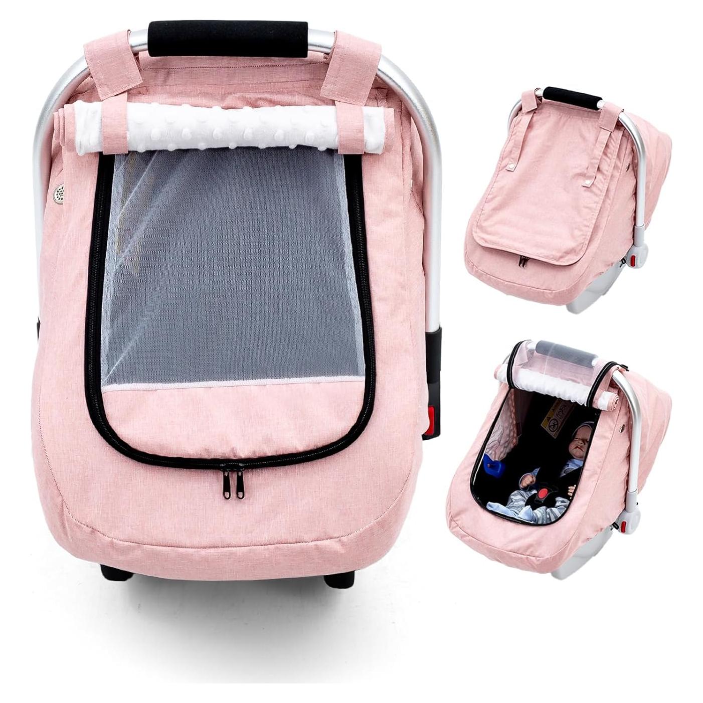 Cubierta de Asiento de Coche Impermeable para Bebé Rosa