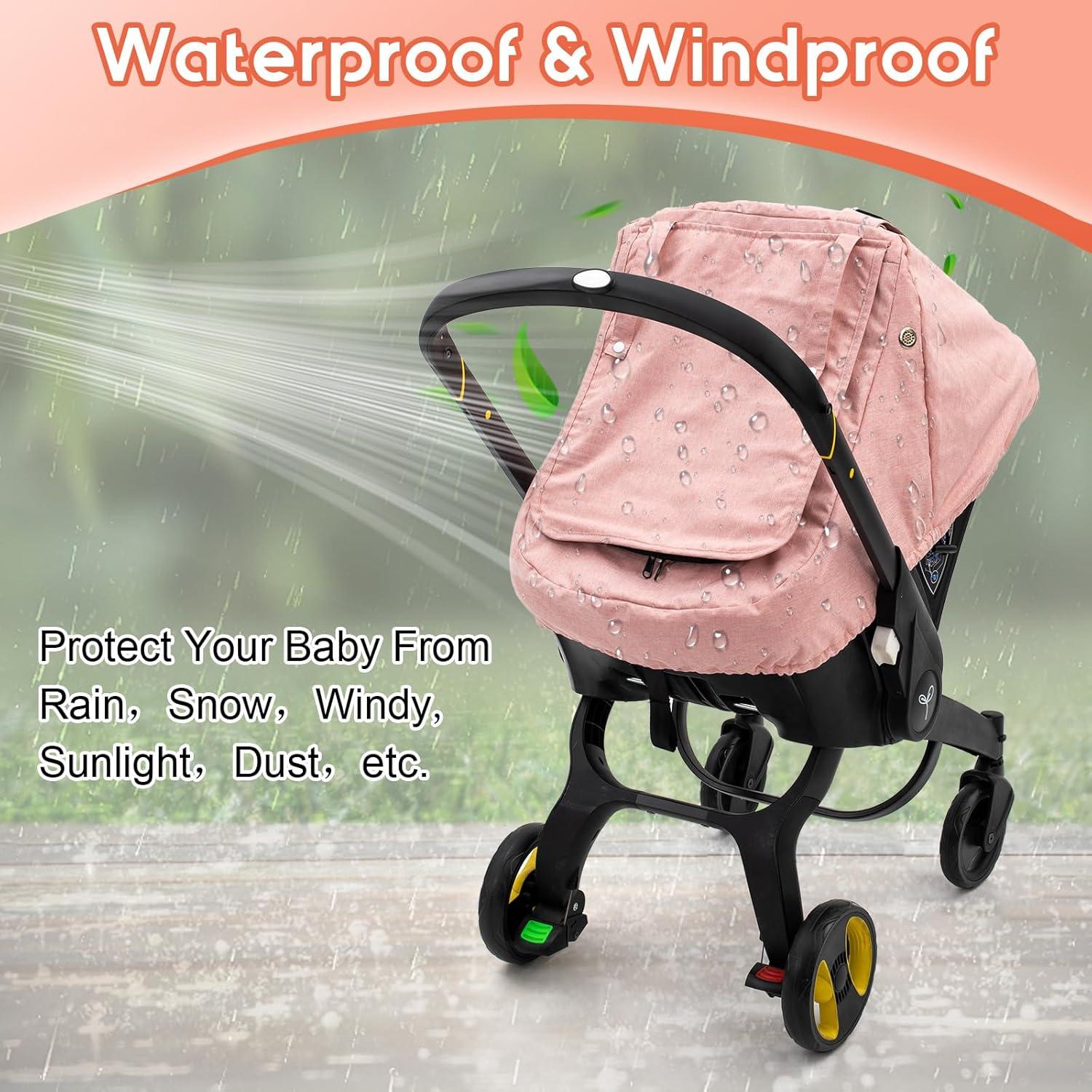 Cubierta de Asiento de Coche Impermeable para Bebé Rosa