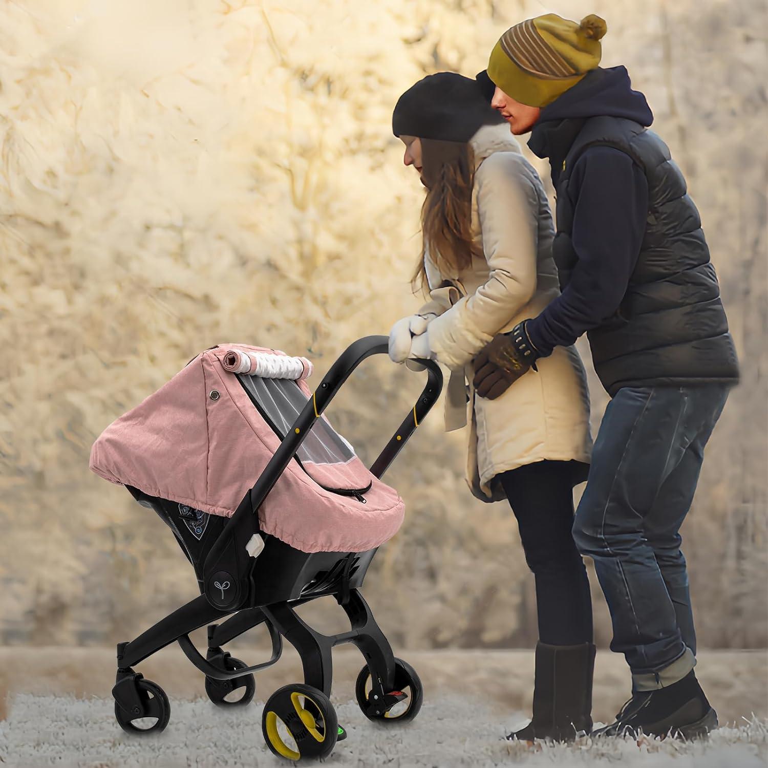 Cubierta de Asiento de Coche Impermeable para Bebé Rosa