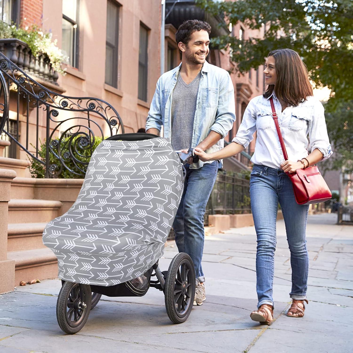 Cubierta de Lactancia Yoofoss Gris - Funda para Cochecito y Asiento