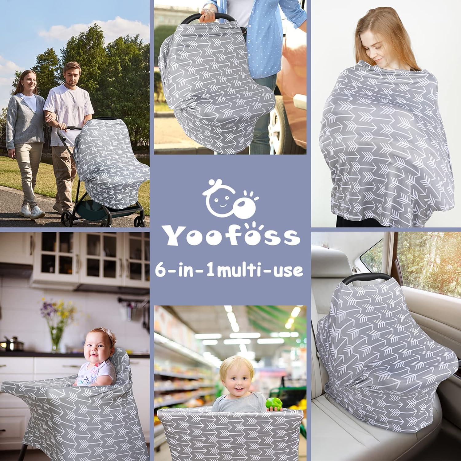 Cubierta de Lactancia Yoofoss Gris - Funda para Cochecito y Asiento