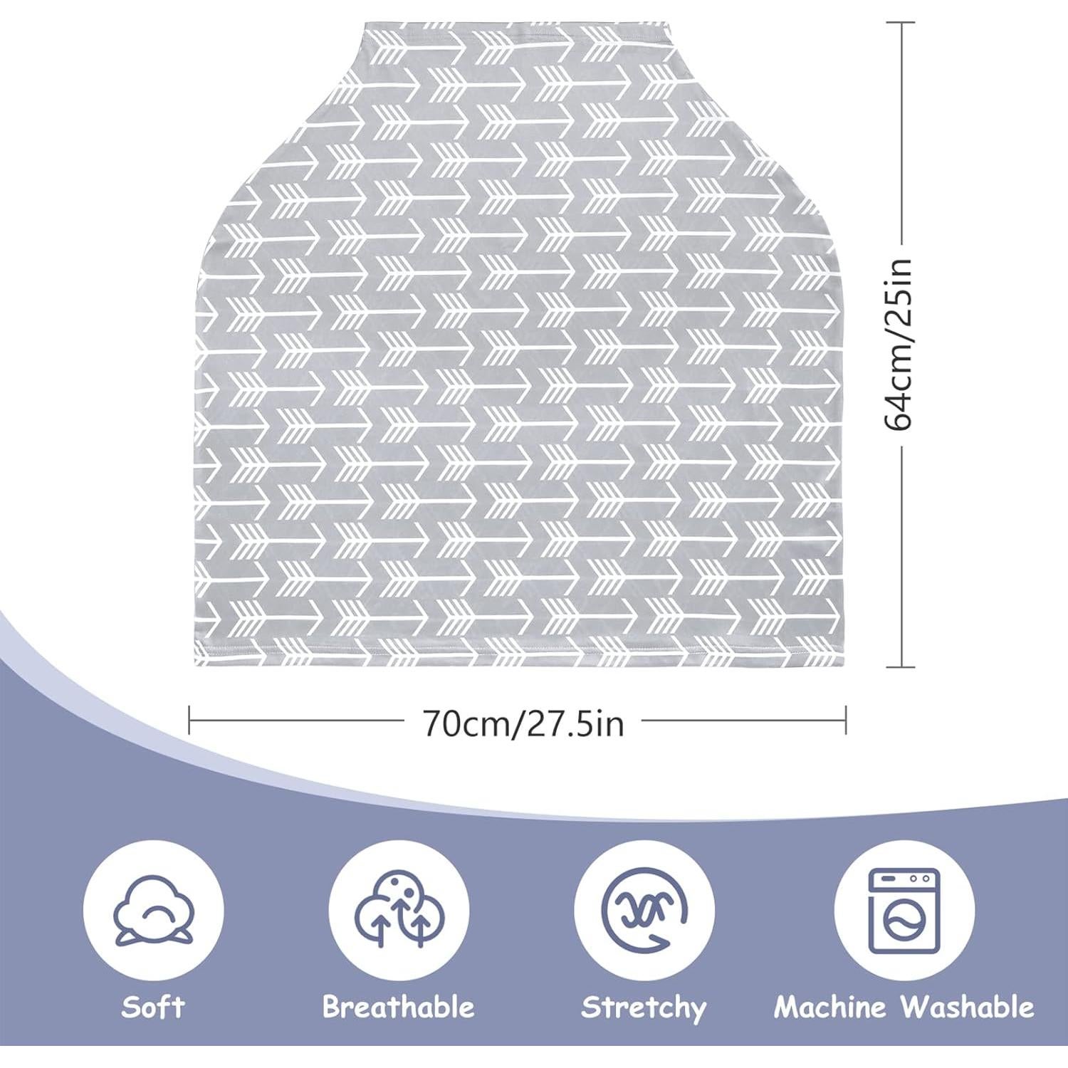 Cubierta de Lactancia Yoofoss Gris - Funda para Cochecito y Asiento