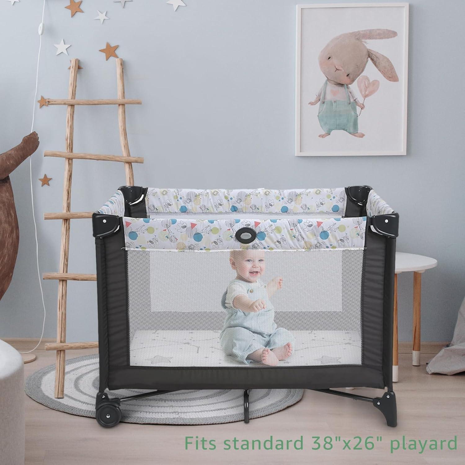 Colchón YENING para Pack and Play 96.5x66x2.5 cm CertiPUR