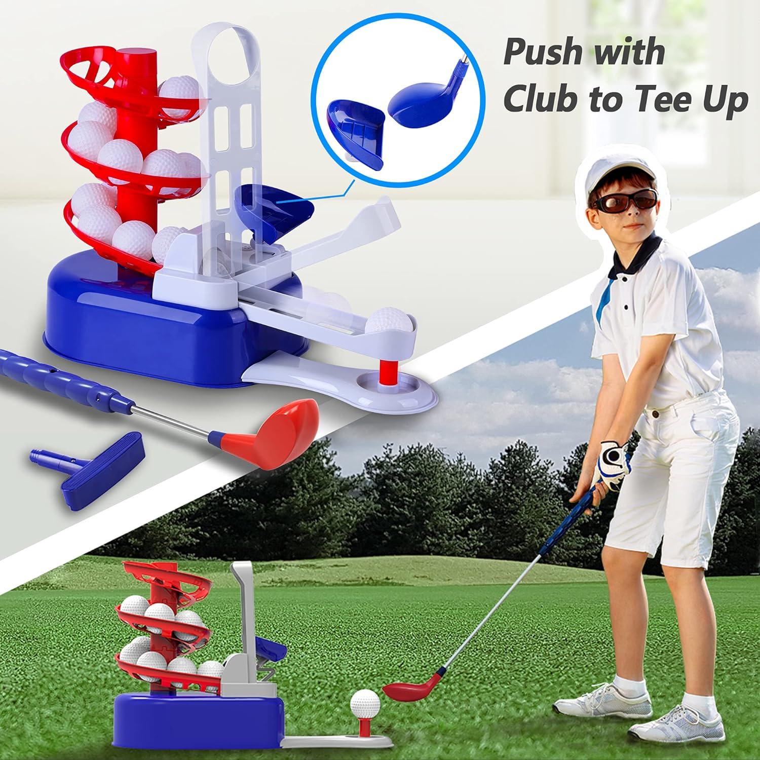 Conjunto de Juguetes de Golf iPlay, iLearn Azul para Niños