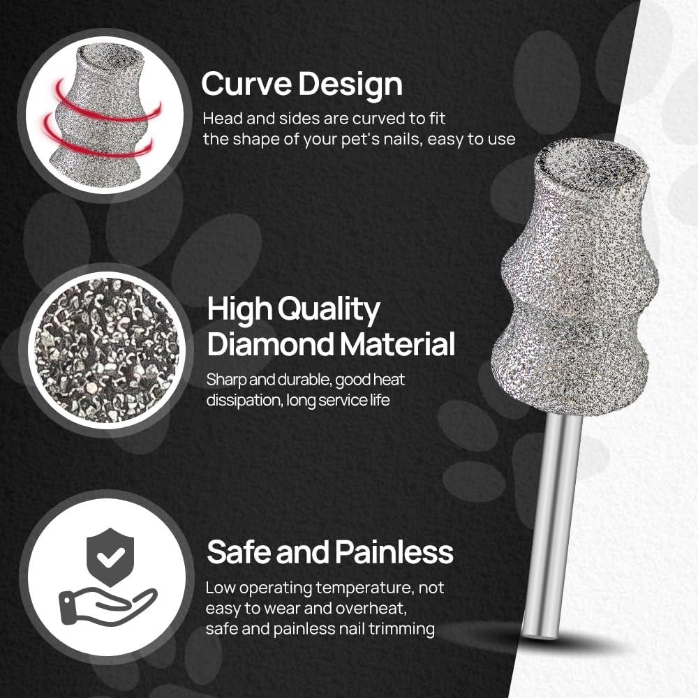 Puntas de Amoladora de Uñas FOCSTOL - 5 Piezas 3mm