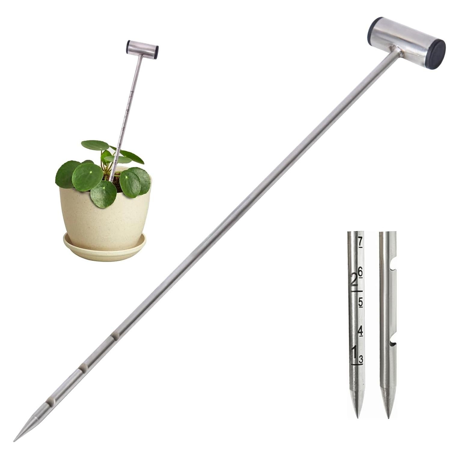 Medidor de Humedad de Suelo Lichtund 35.56 cm Acero Inoxidable