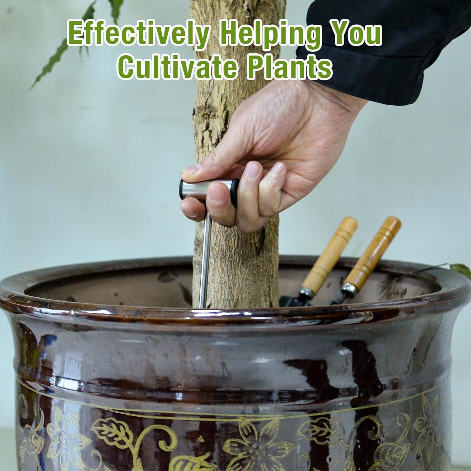 Medidor de Humedad de Suelo Lichtund 35.56 cm Acero Inoxidable