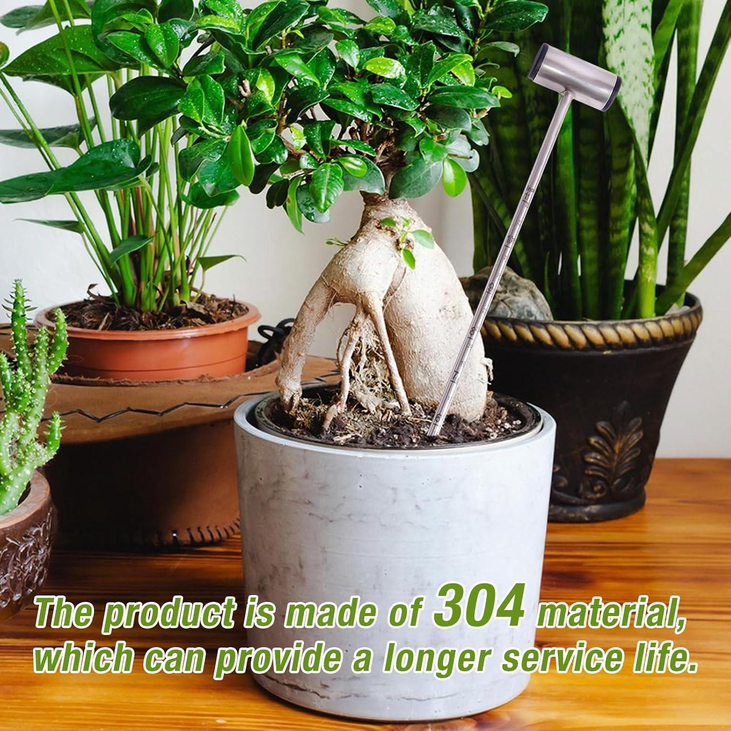 Medidor de Humedad de Suelo Lichtund 35.56 cm Acero Inoxidable