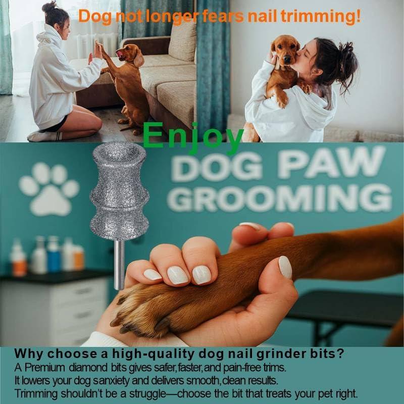 Cabezas de Repuesto para Amoladora de Uñas de Perro Fit Dremel - Punta de Diamante Indolora