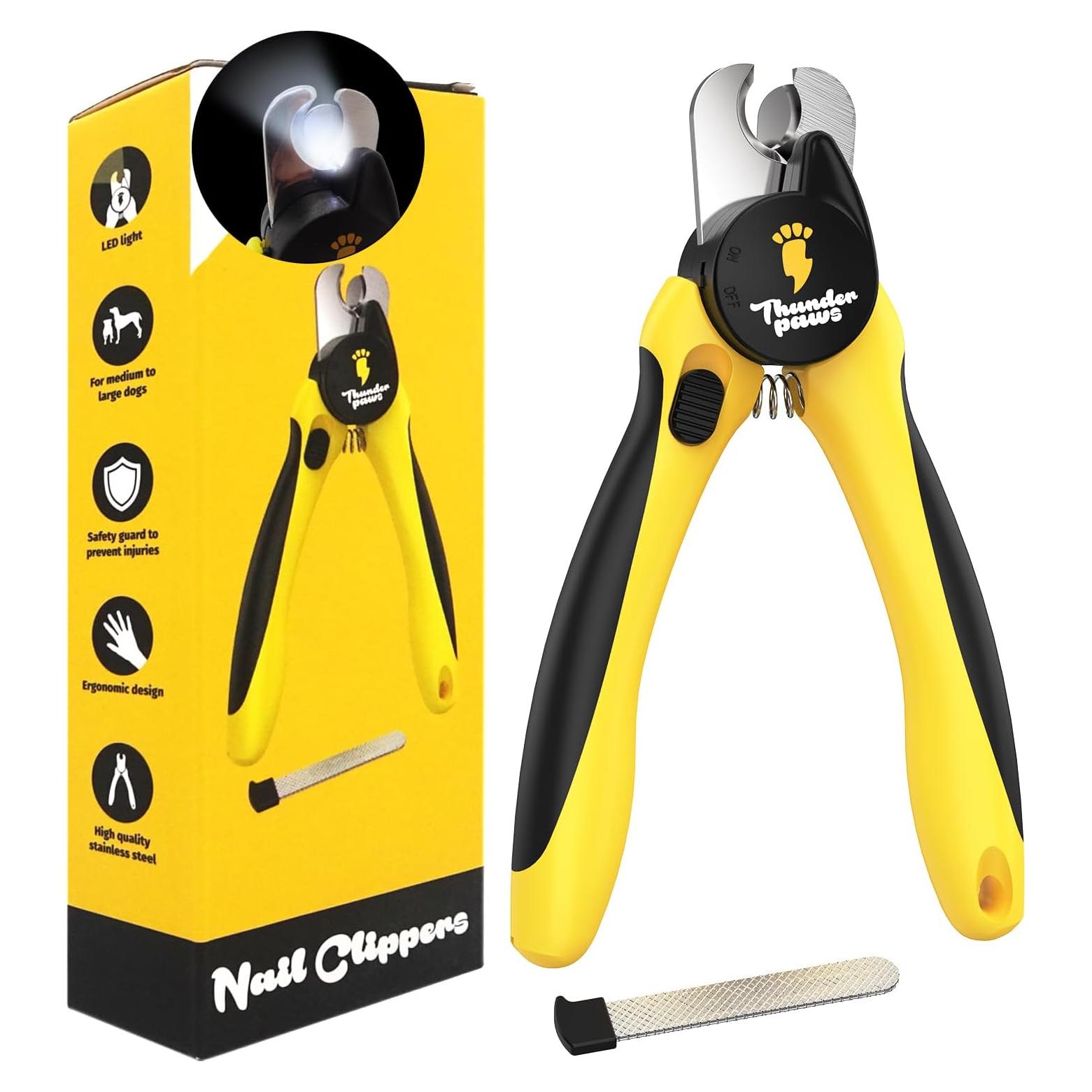 Cortauñas LED Thunderpaws para Perros y Gatos - Mediano-Grande