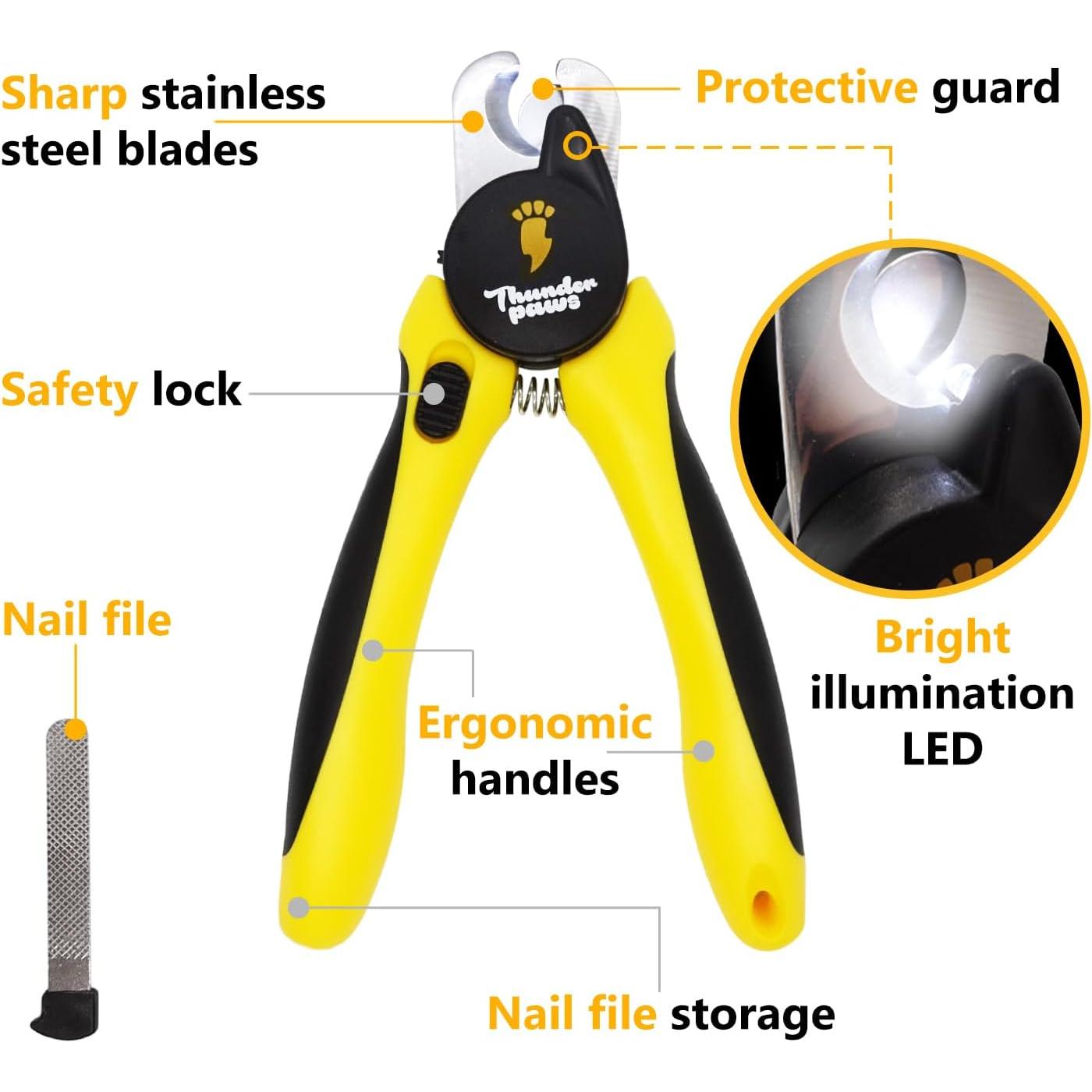 Cortauñas LED Thunderpaws para Perros y Gatos - Mediano-Grande