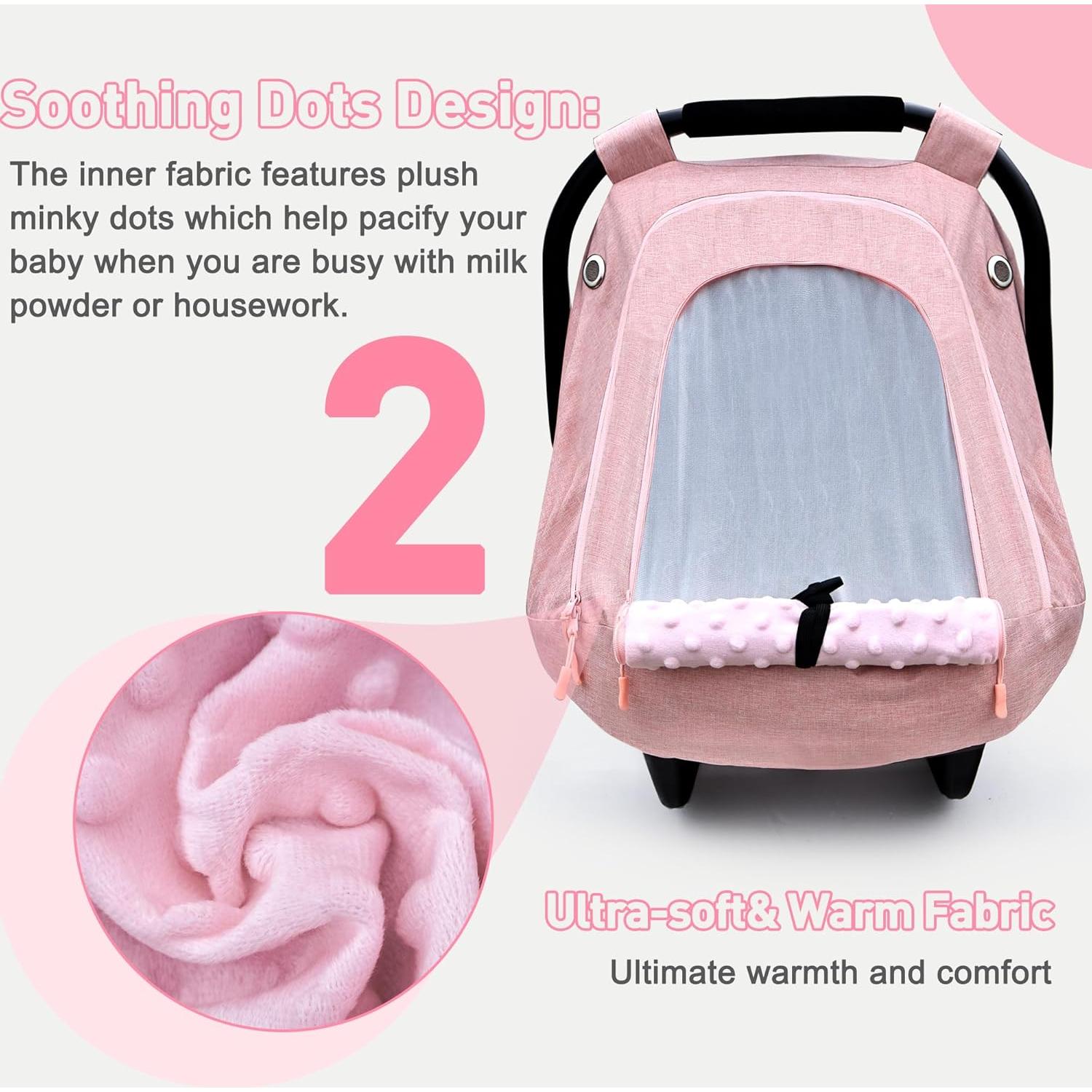 Cubierta de Asiento de Coche para Bebés Beatoutou Rosa